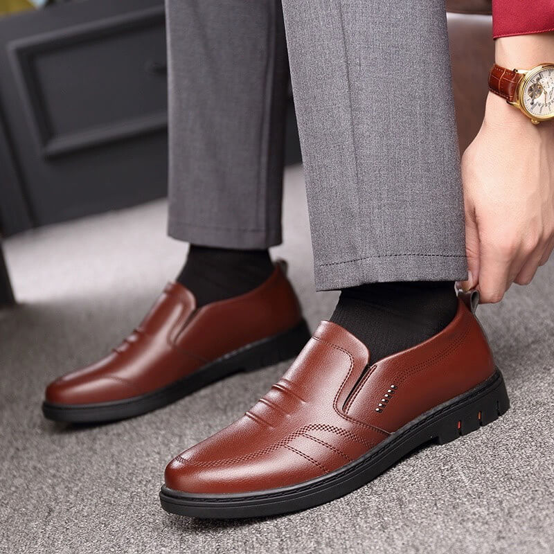 SaintGarnier™ | Men’s Leather Slip-On Office Shoes