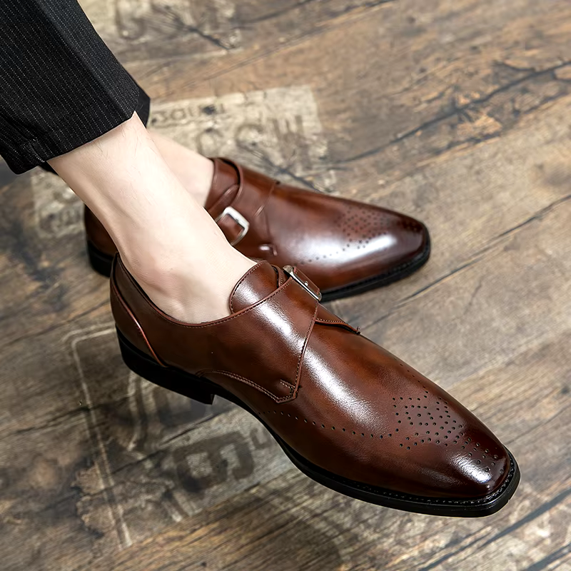 SaintGarnier™ | Vincent Men’s Dress Shoes with Modern Buckle