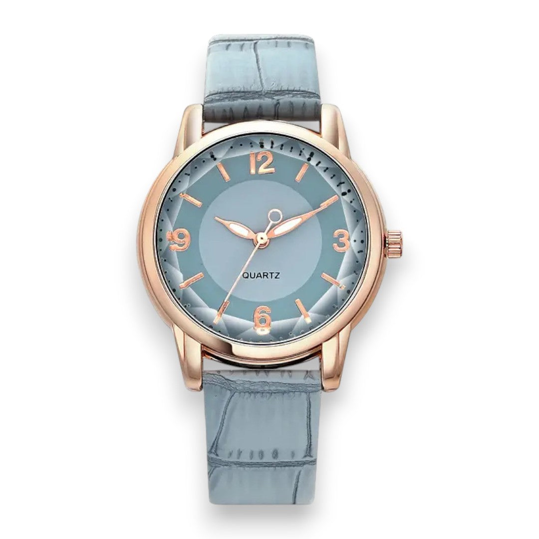 SaintGarnier™ Élise Leather Strap Quartz Watch