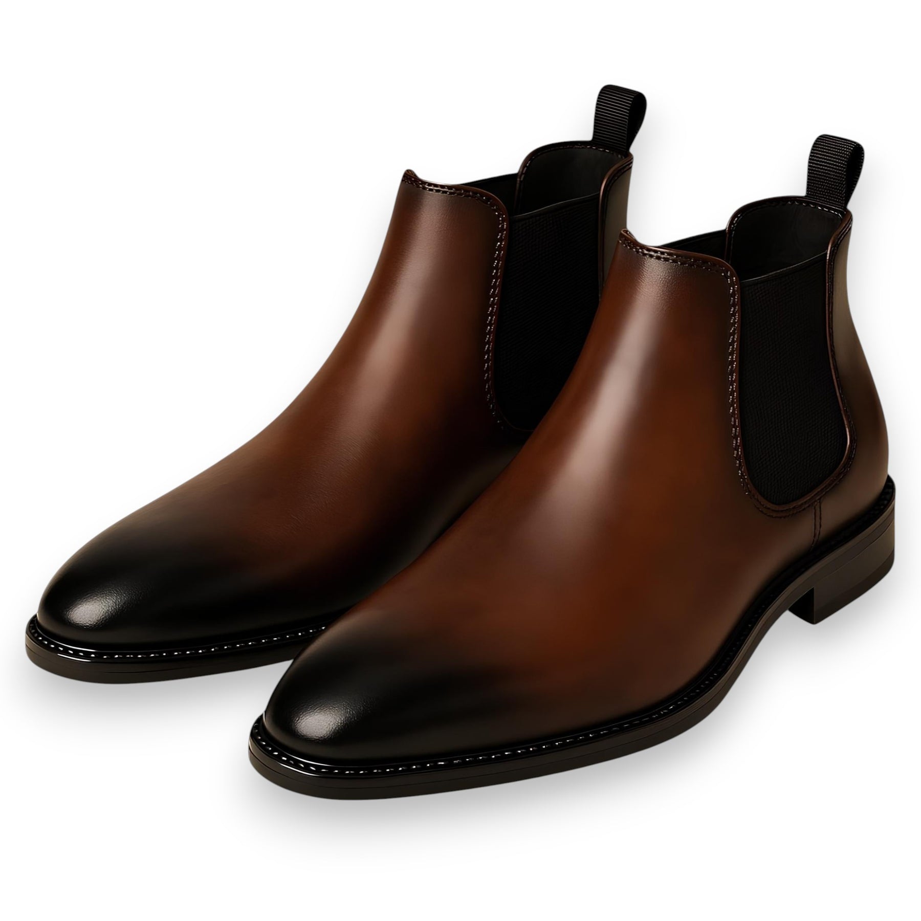 SaintGarnier™ | Men’s Polished Leather Chelsea Boots
