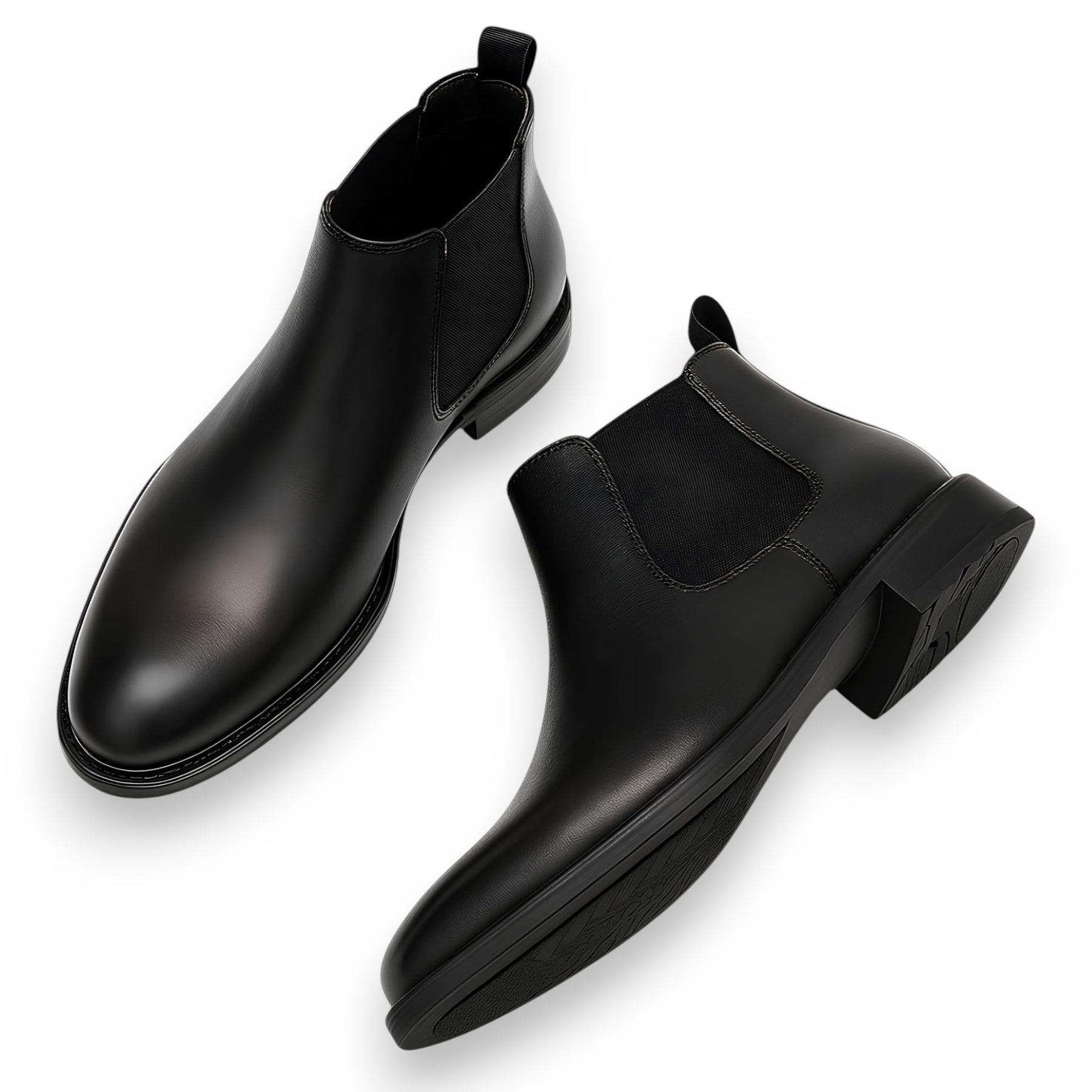 SaintGarnier™ | Men’s Polished Leather Chelsea Boots