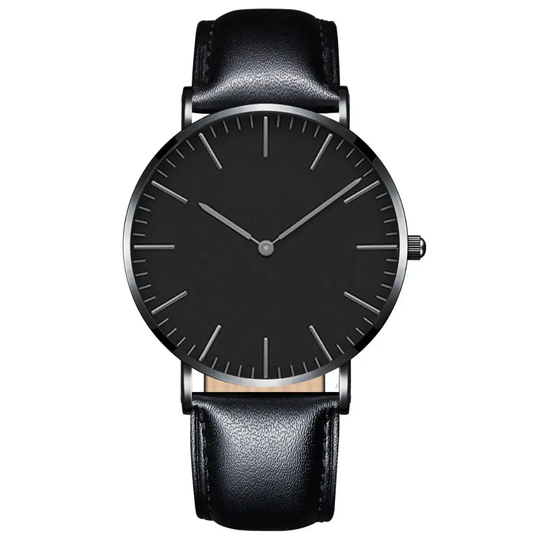 SaintGarnier™ | Noir Classic Watch – Minimalist Precision