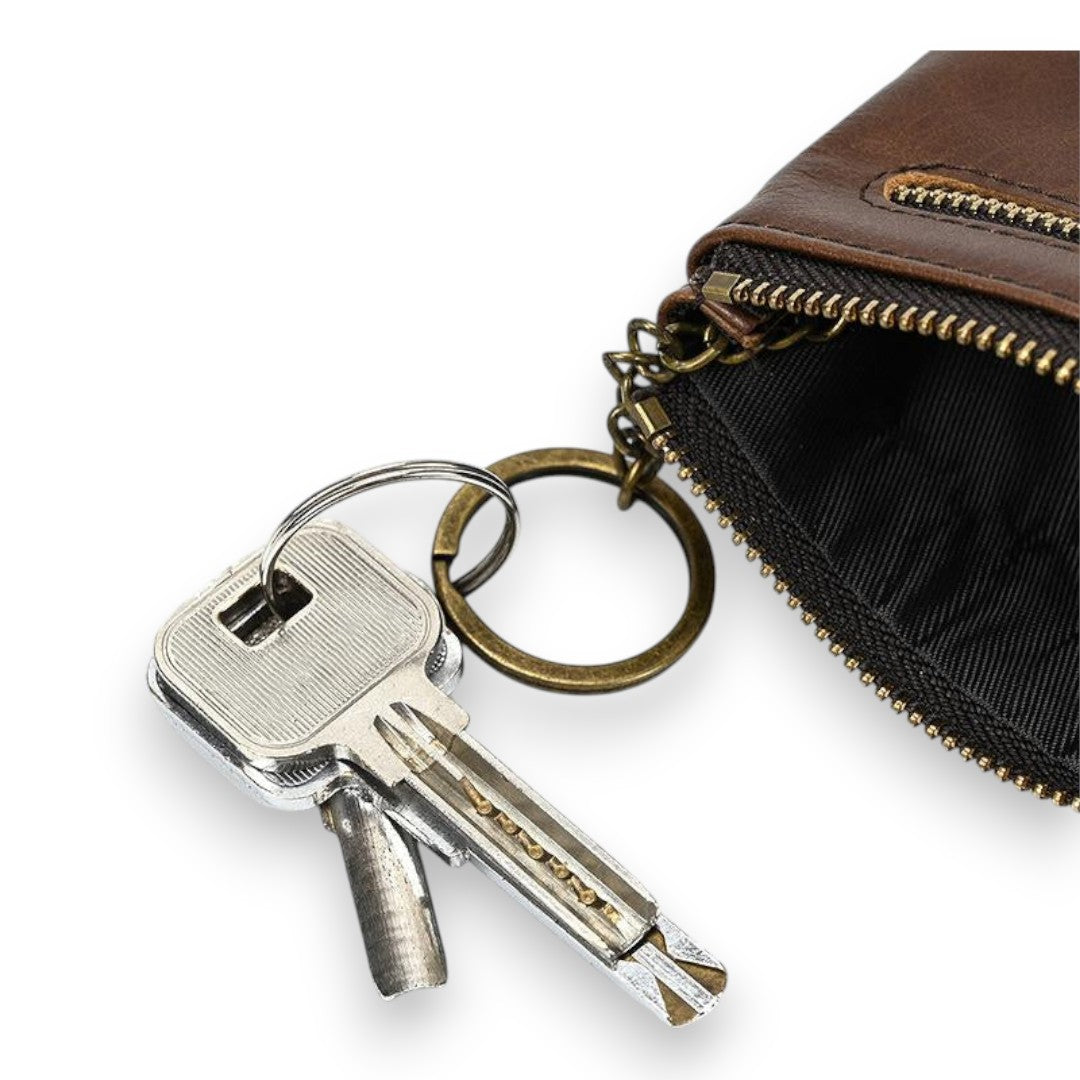 SaintGarnier™ | Vintage Cowhide Mini Wallet – Compact Utility