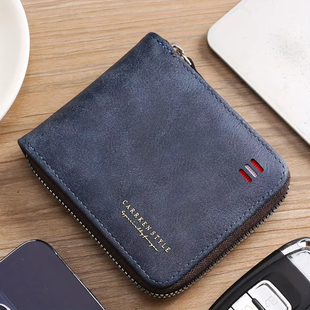 SaintGarnier™ | Vintage Guard PU Leather Wallet – Secure & Slim