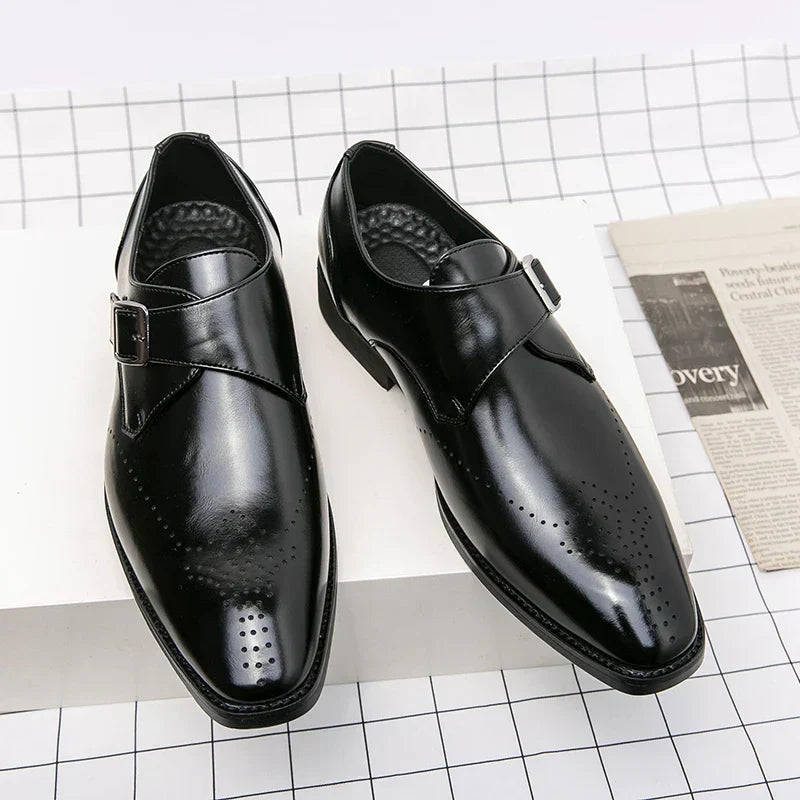 SaintGarnier™ | Vincent Men’s Dress Shoes with Modern Buckle