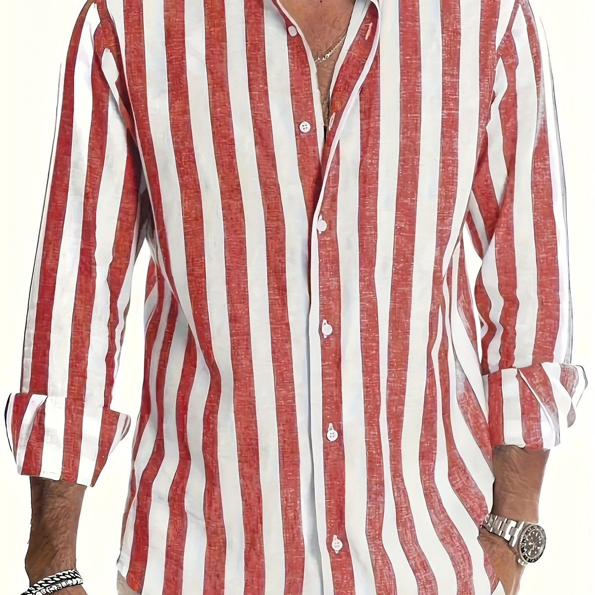 SaintGarnier™ | Barreau Striped Linen-Cotton Shirt