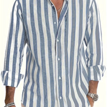 SaintGarnier™ | Barreau Striped Linen-Cotton Shirt