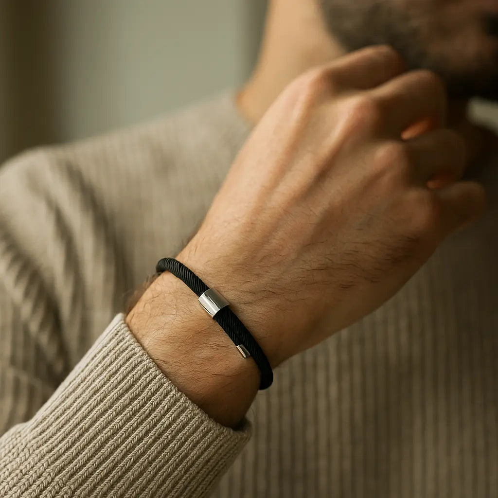 SaintGarnier™ | Pisa Adjustable Cord Bracelet – Minimal Strength