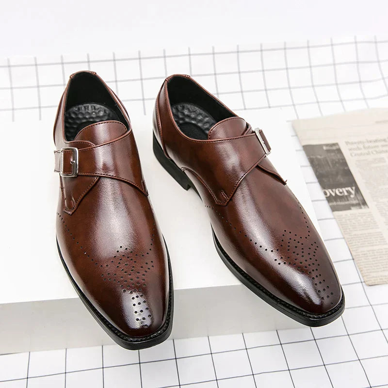 SaintGarnier™ | Vincent Men’s Dress Shoes with Modern Buckle