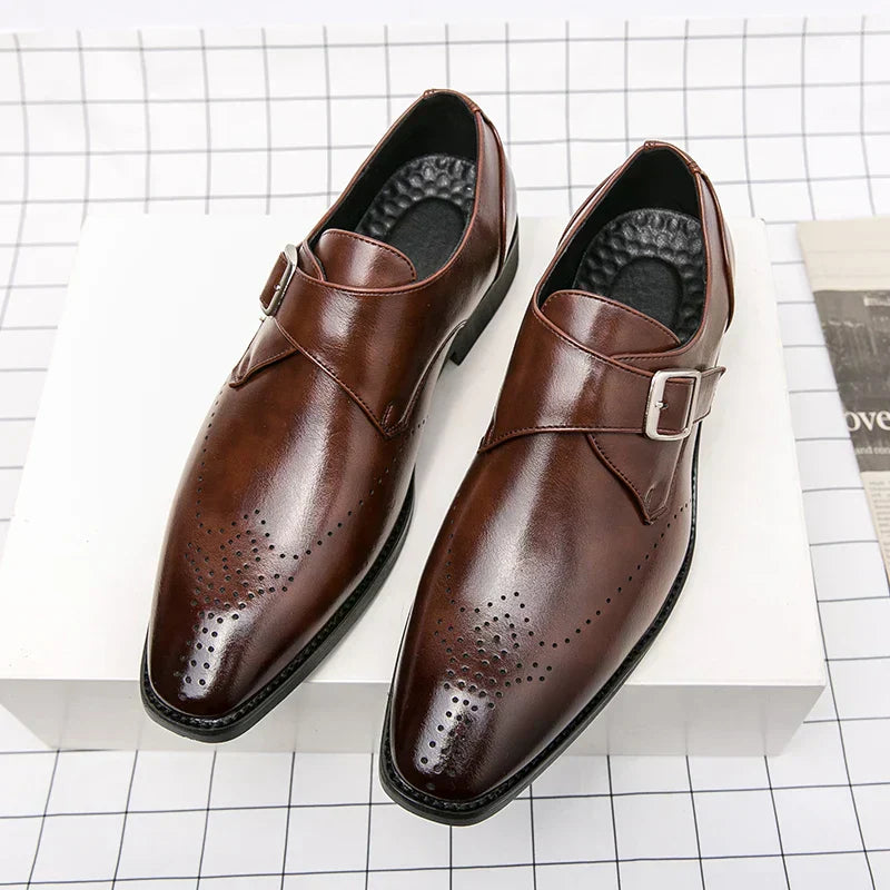 SaintGarnier™ | Vincent Men’s Dress Shoes with Modern Buckle