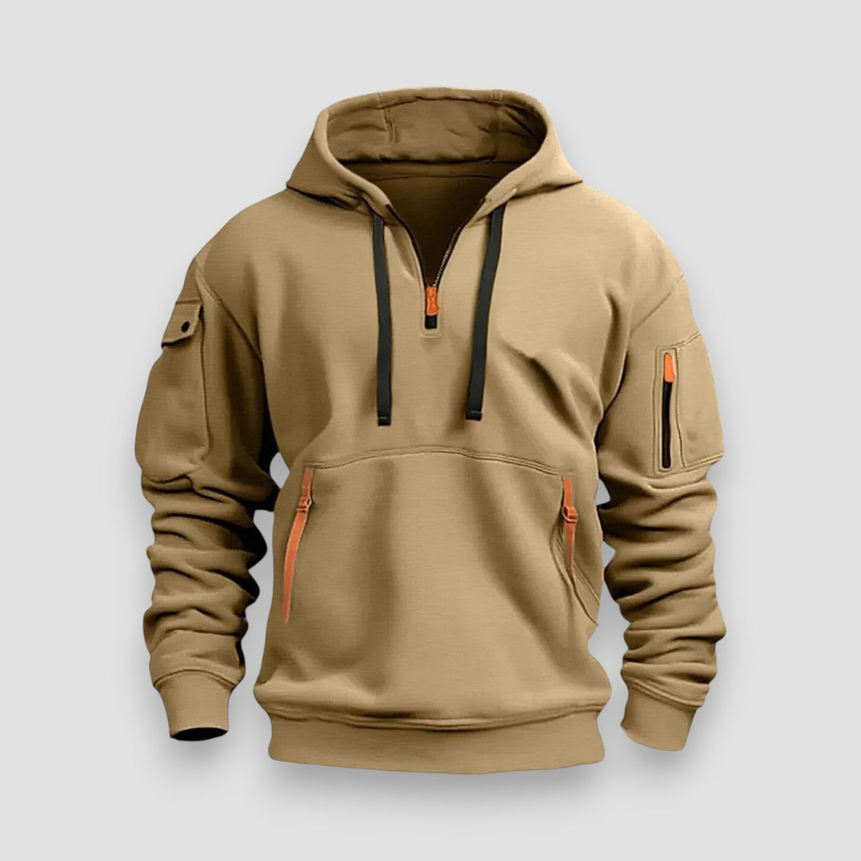 SaintGarnier™ Antoine – Men’s Half Zip Fleece Hoodie