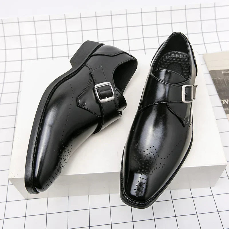 SaintGarnier™ | Vincent Men’s Dress Shoes with Modern Buckle