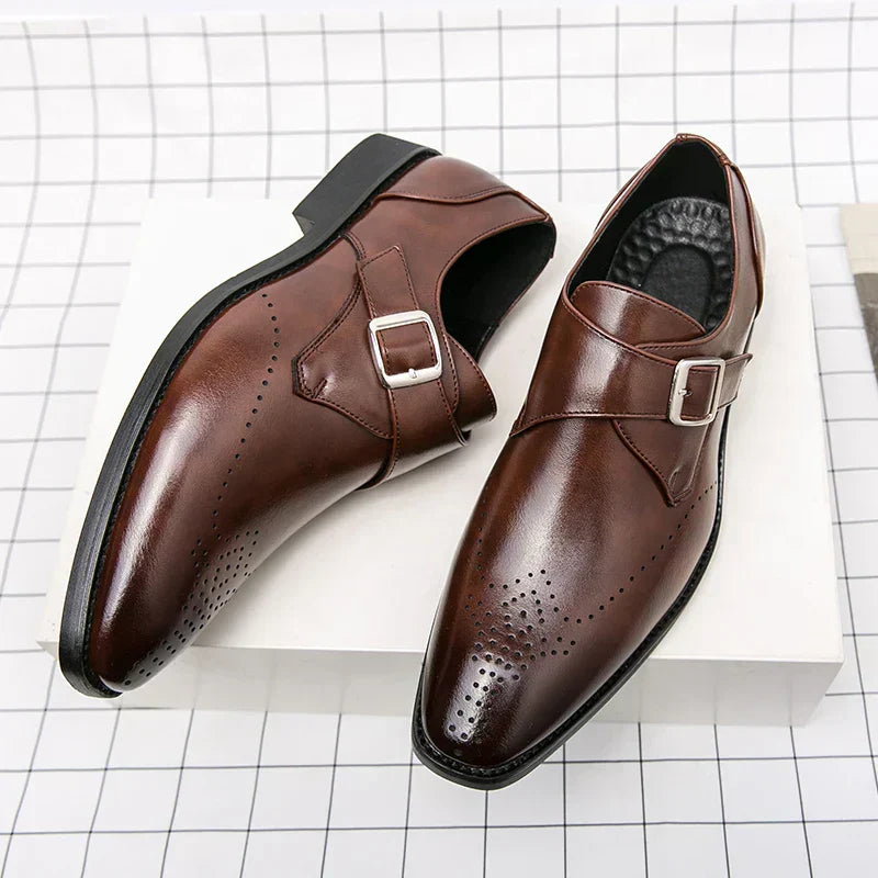 SaintGarnier™ | Vincent Men’s Dress Shoes with Modern Buckle