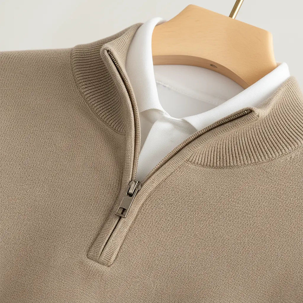 SaintGarnier™ | Alpine Cashmere Quarter-Zip Pullover
