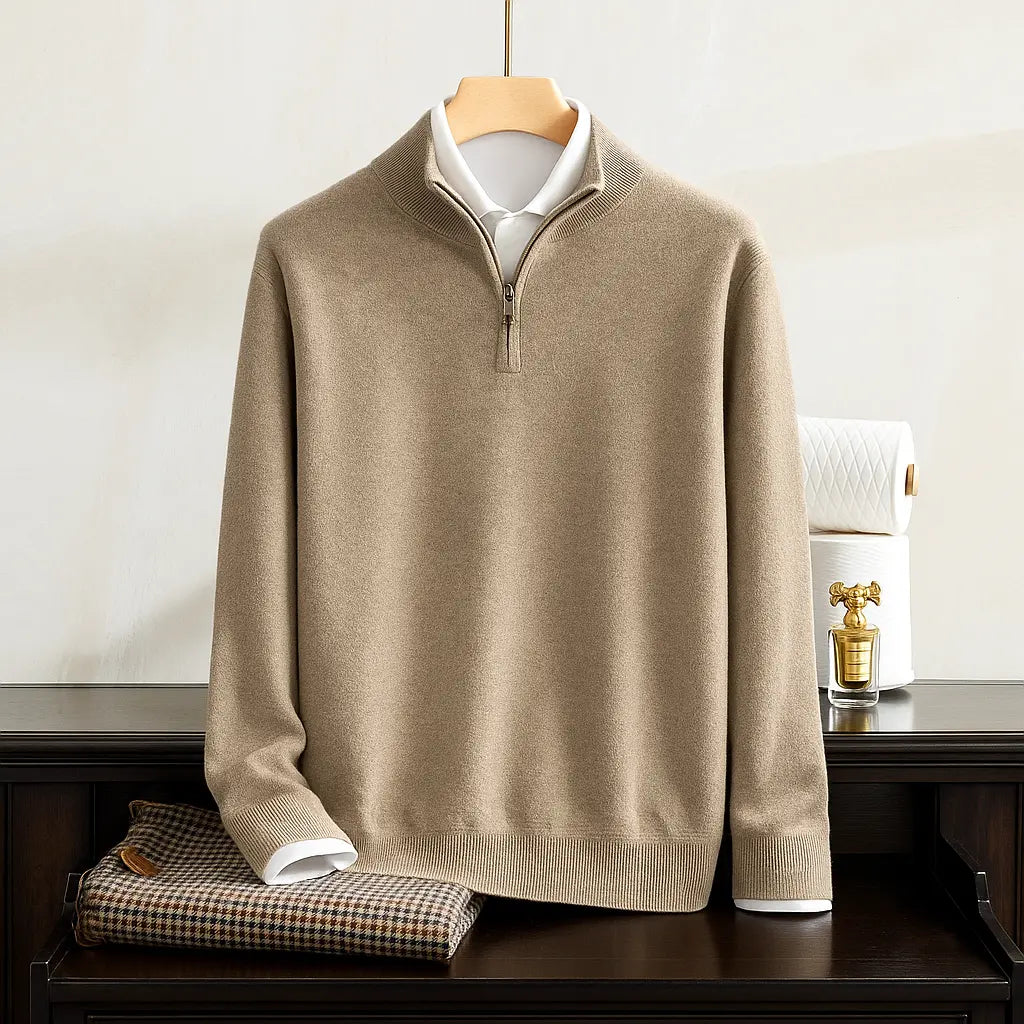 SaintGarnier™ | Alpine Cashmere Quarter-Zip Pullover