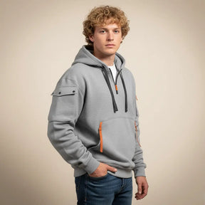 SaintGarnier™ Antoine – Men’s Half Zip Fleece Hoodie