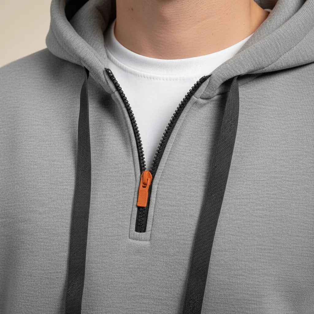 SaintGarnier™ Antoine – Men’s Half Zip Fleece Hoodie