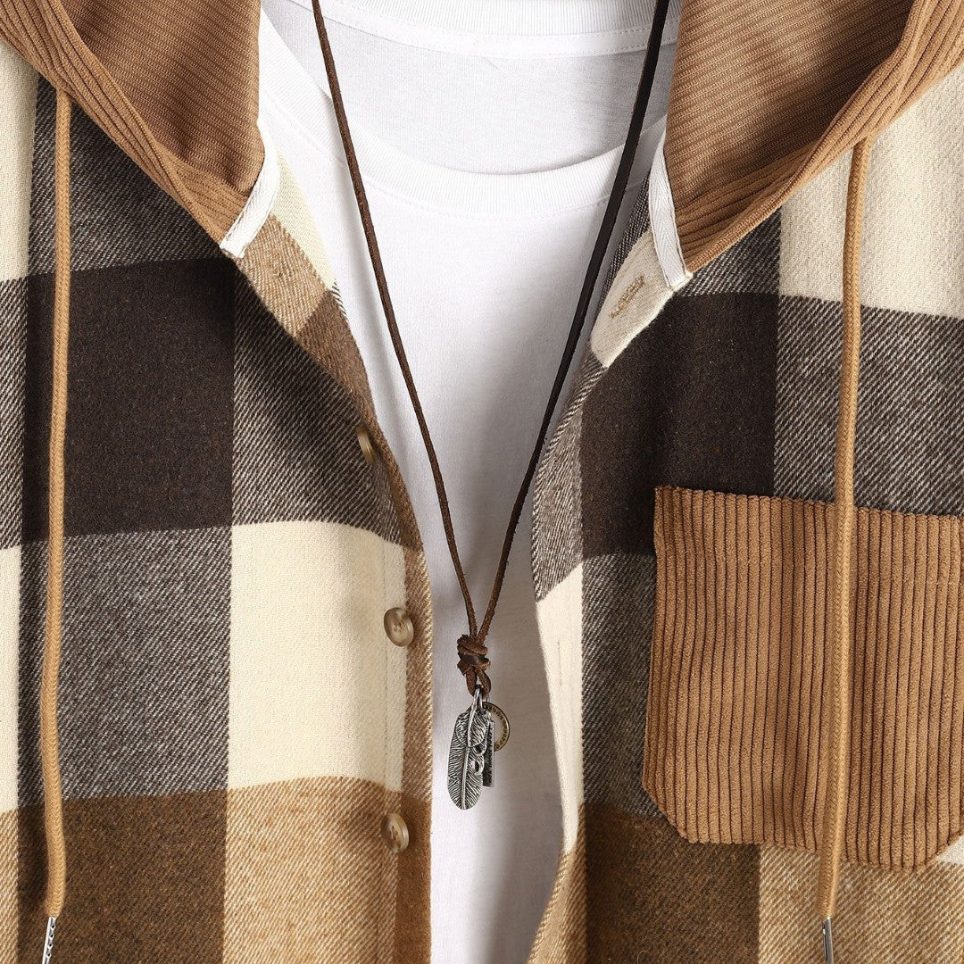 SaintGarnier™ | Aspen Plaid Hooded Overshirt – Winter Casual