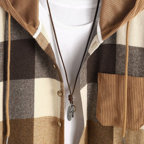 SaintGarnier™ | Aspen Plaid Hooded Overshirt – Winter Casual