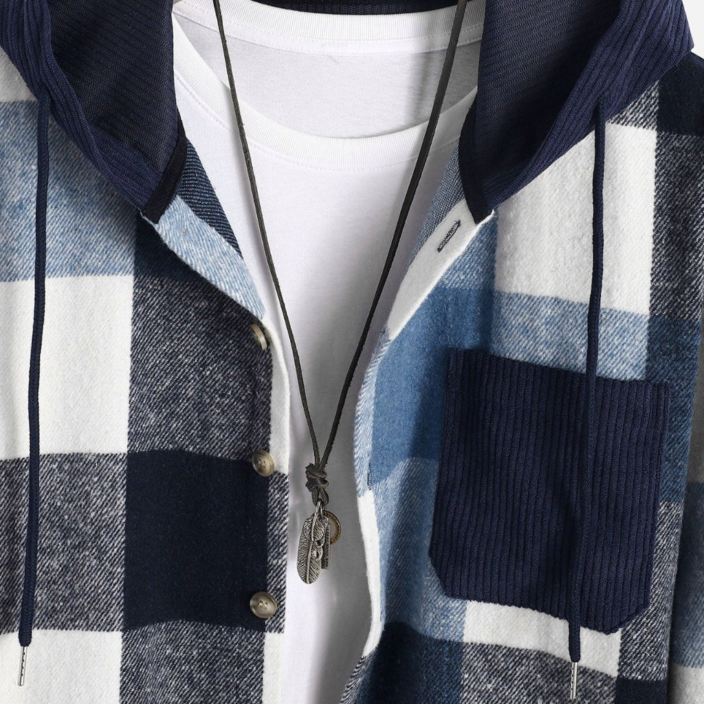SaintGarnier™ | Aspen Plaid Hooded Overshirt – Winter Casual