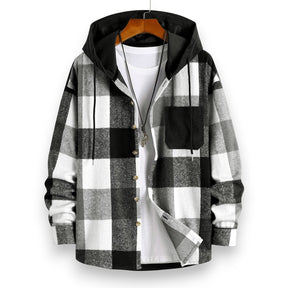 SaintGarnier™ | Aspen Plaid Hooded Overshirt – Winter Casual