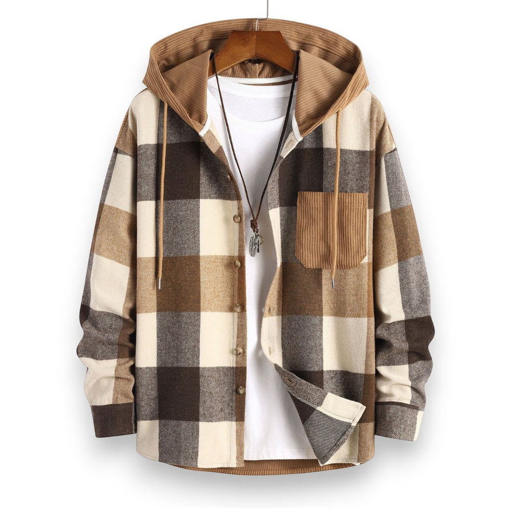 SaintGarnier™ | Aspen Plaid Hooded Overshirt – Winter Casual