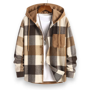 SaintGarnier™ | Aspen Plaid Hooded Overshirt – Winter Casual