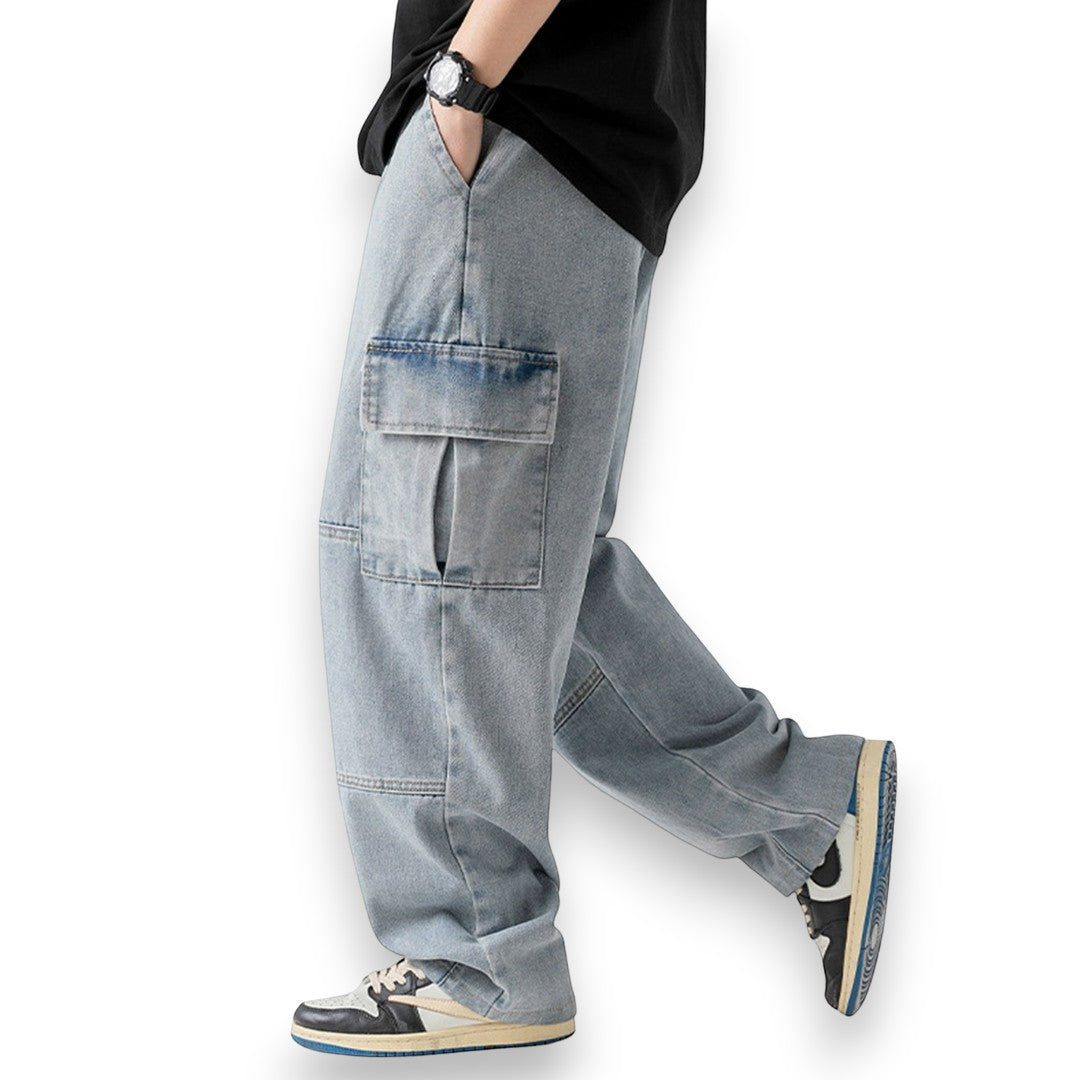 SaintGarnier™ | Atlas Wide-Leg Cargo Jeans