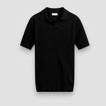 SaintGarnier™ | Aubry Knit Polo – Textured Cotton Comfort