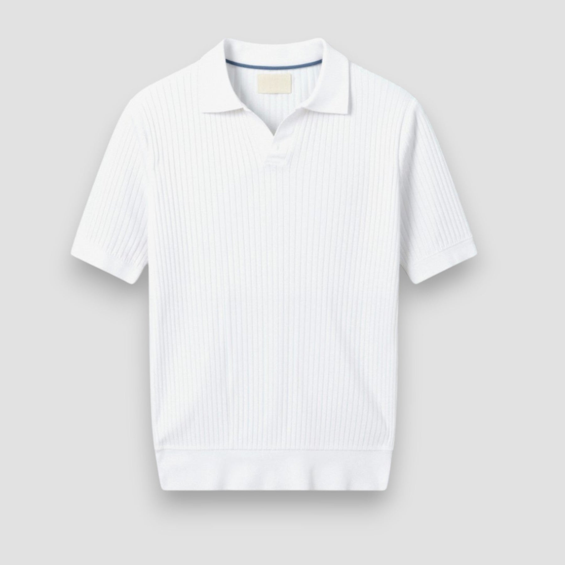 SaintGarnier™ | Aubry Knit Polo – Textured Cotton Comfort
