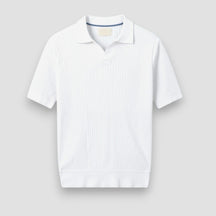 SaintGarnier™ | Aubry Knit Polo – Textured Cotton Comfort