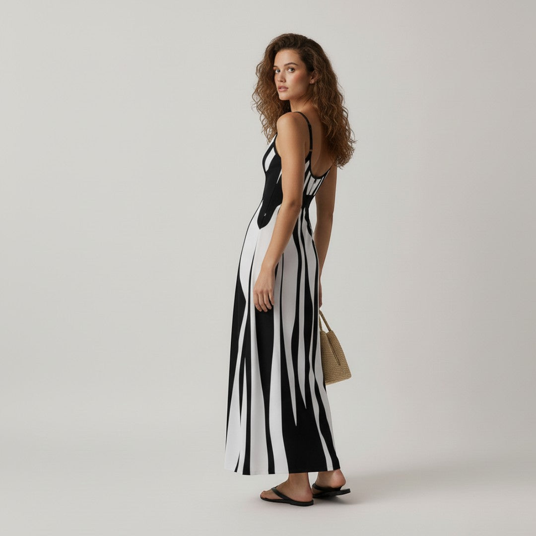 SaintGarnier™ | Aurora Striped Maxi Dress