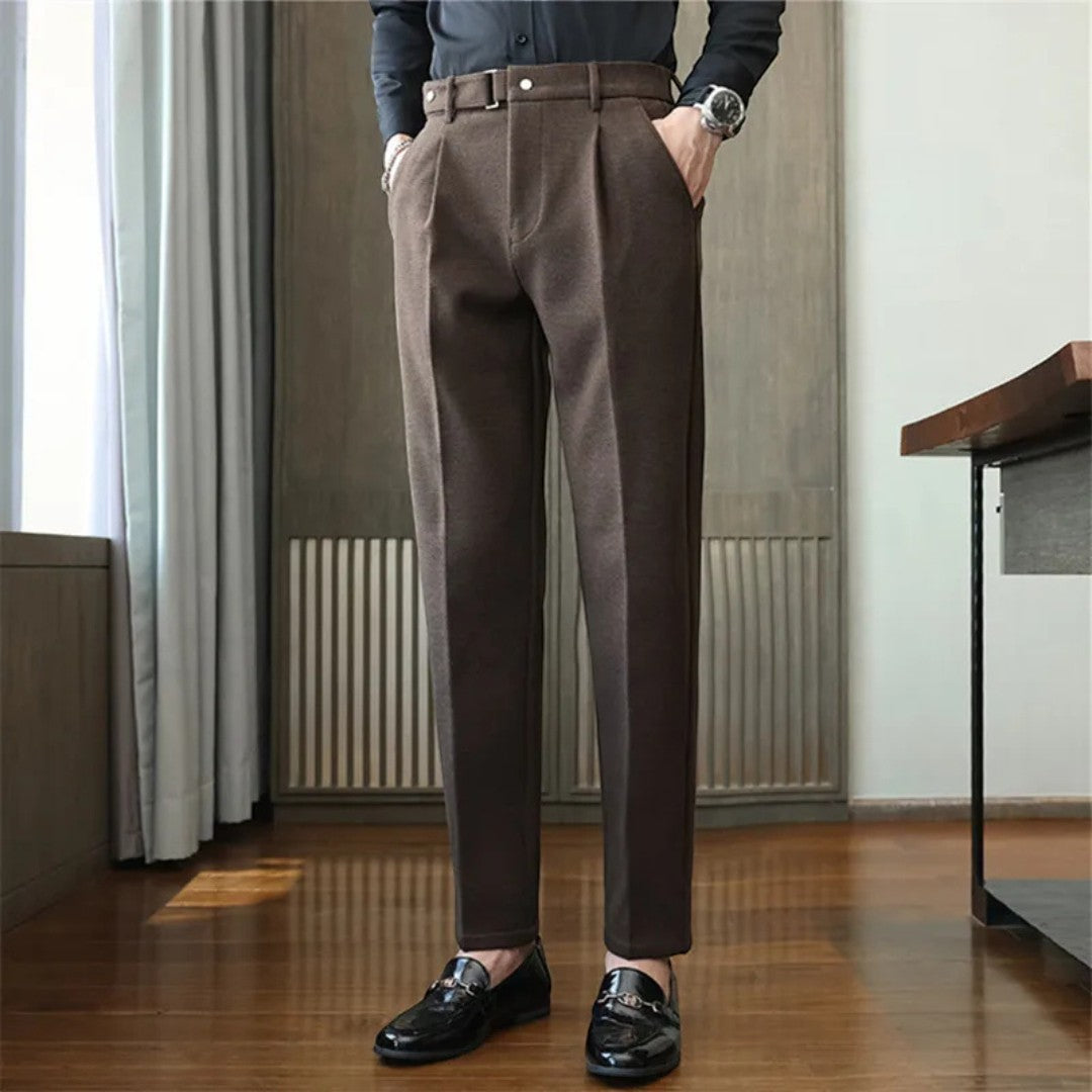 SaintGarnier™ | Belvoir Herringbone Wool Pants