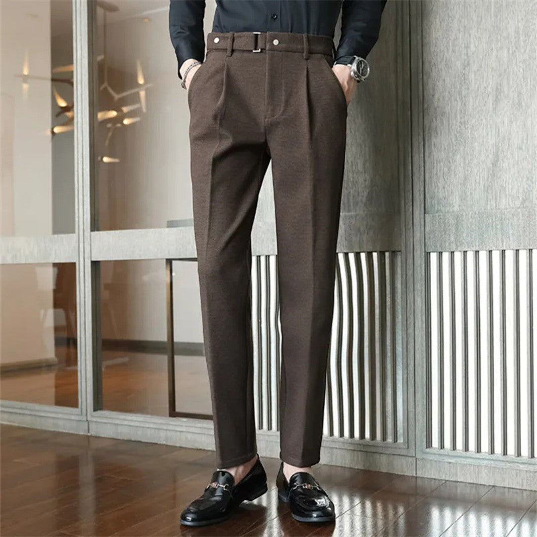 SaintGarnier™ | Belvoir Herringbone Wool Pants