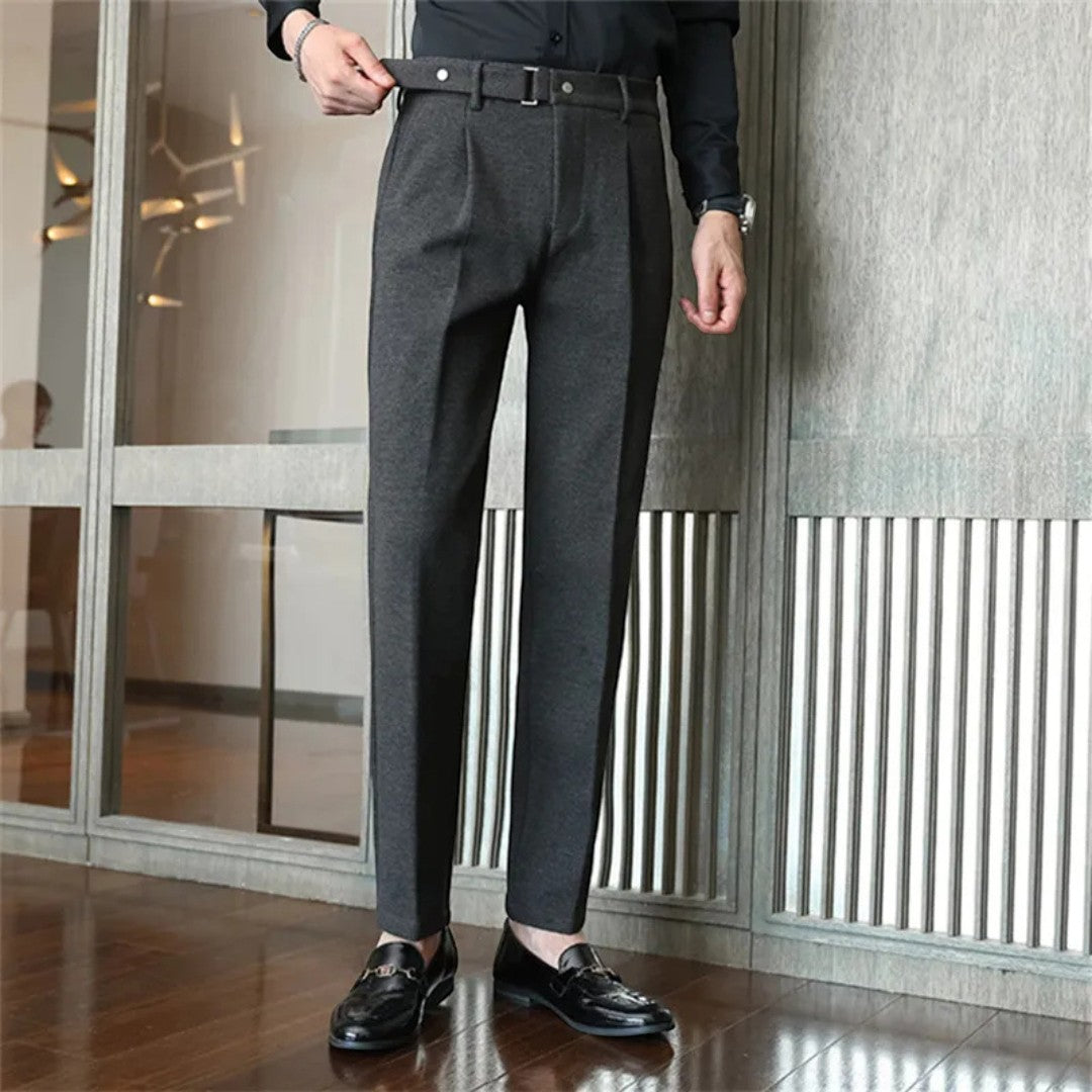 SaintGarnier™ | Belvoir Herringbone Wool Pants