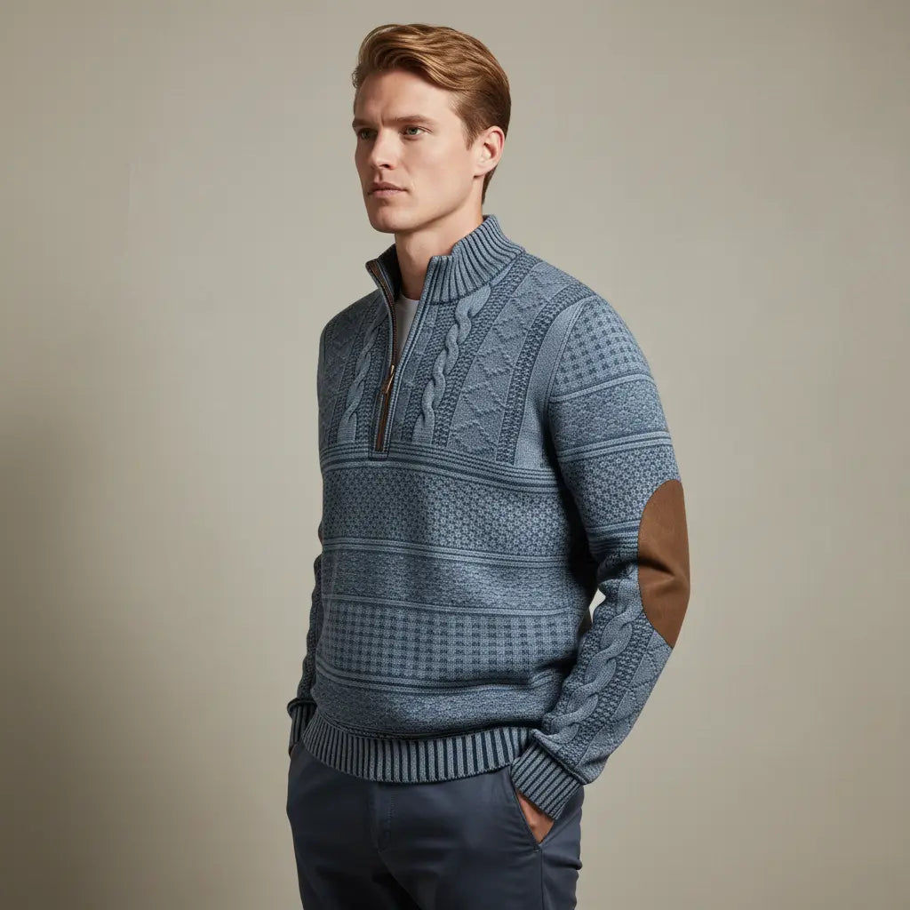 SaintGarnier™ | Bertrand Half-Zip Knit