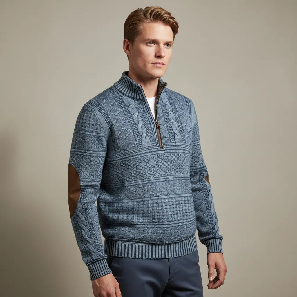 SaintGarnier™ | Bertrand Half-Zip Knit