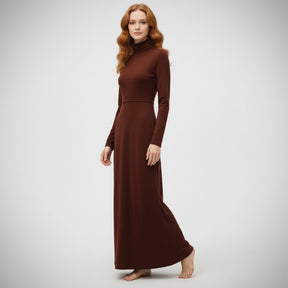 SaintGarnier™ | Brun Turtleneck Dress
