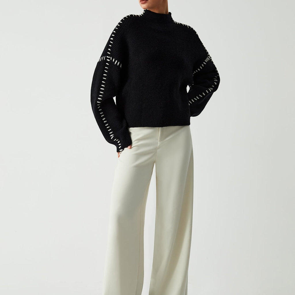 SaintGarnier™ | Camille Cut-Out Knit Sweater