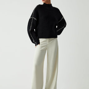 SaintGarnier™ | Camille Cut-Out Knit Sweater