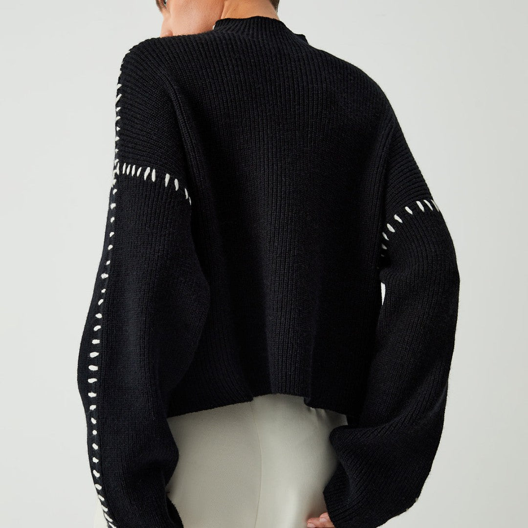 SaintGarnier™ | Camille Cut-Out Knit Sweater