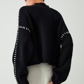SaintGarnier™ | Camille Cut-Out Knit Sweater