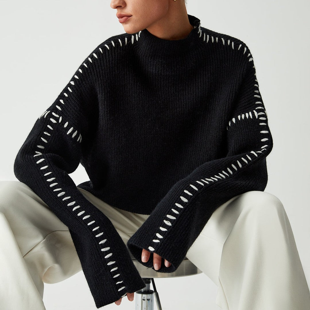 SaintGarnier™ | Camille Cut-Out Knit Sweater
