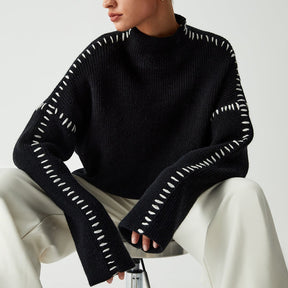 SaintGarnier™ | Camille Cut-Out Knit Sweater