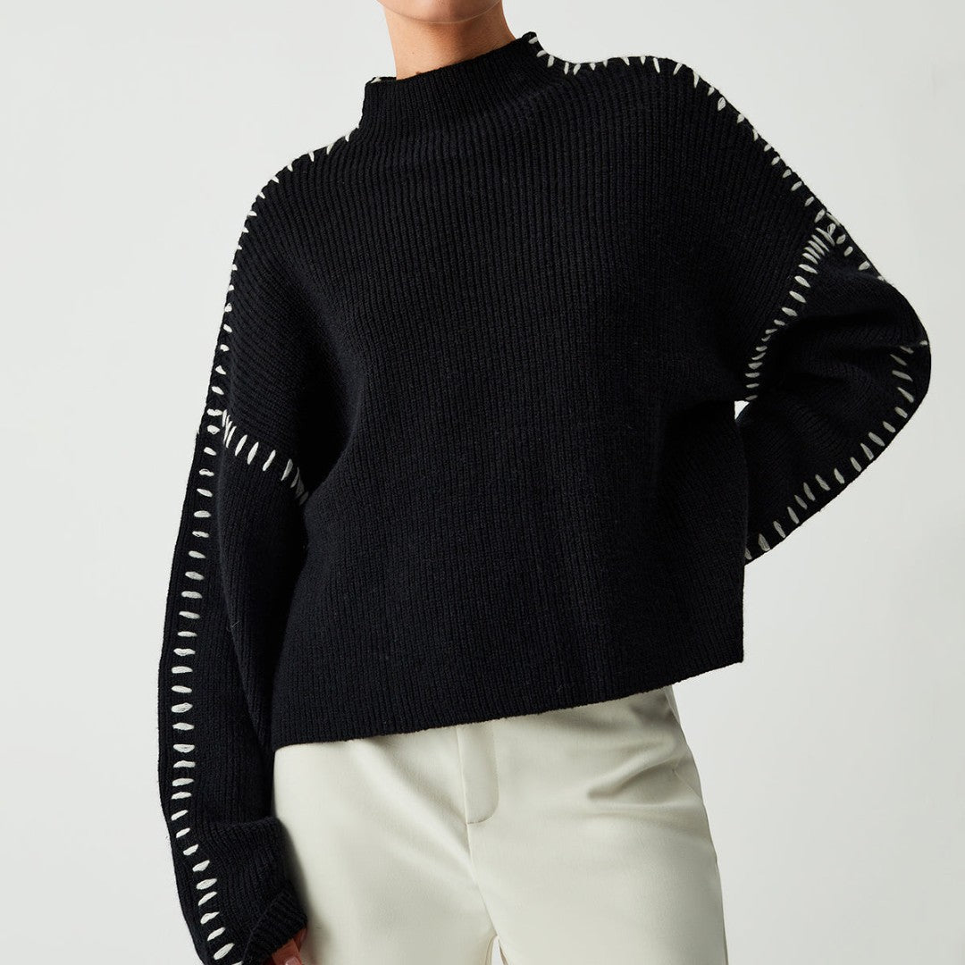 SaintGarnier™ | Camille Cut-Out Knit Sweater