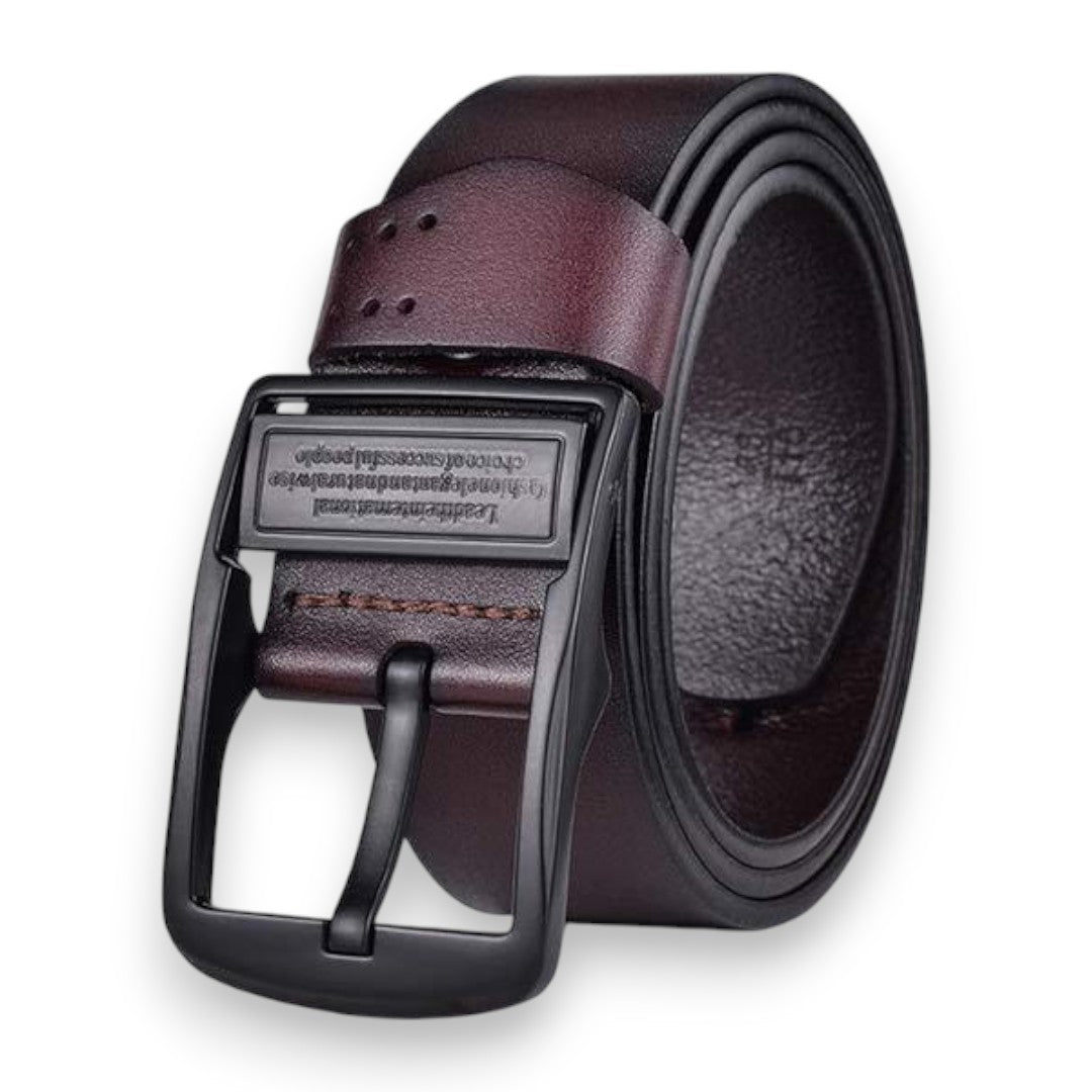 SaintGarnier™ | Classic Leather Pin Buckle Belt – Timeless Elegance
