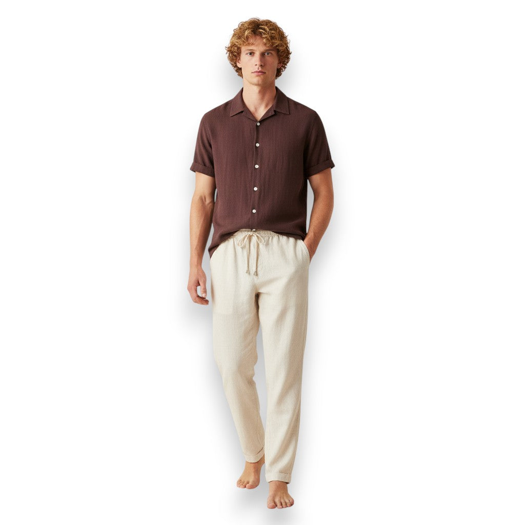 SaintGarnier™ | Classic Tone Summer Set – Short-Sleeve Shirt & Pants
