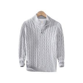 SaintGarnier™ Clément Half-Zip Knit | Premium Cotton Sweater