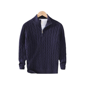 SaintGarnier™ Clément Half-Zip Knit | Premium Cotton Sweater
