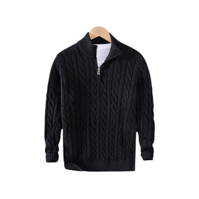 SaintGarnier™ Clément Half-Zip Knit | Premium Cotton Sweater